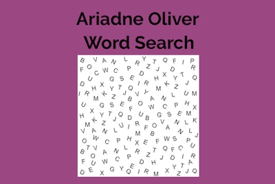 Ariadne Oliver Wordsearch Thumbnail