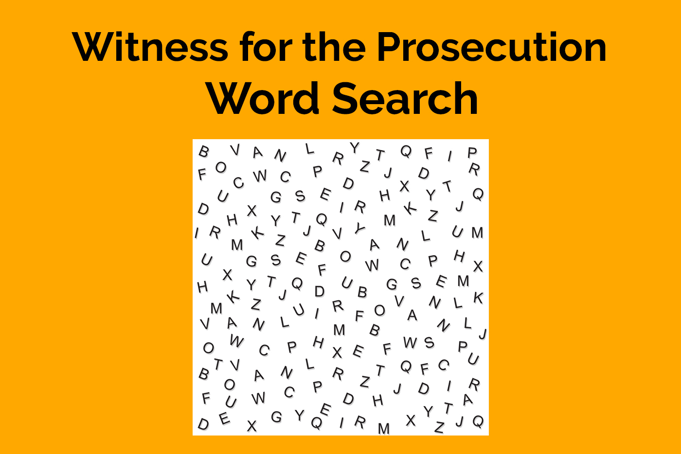 Witness Word Search