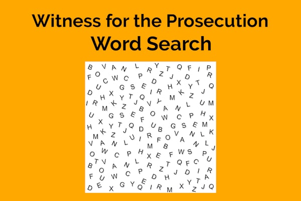 Witness for the Prosecution: A Word Search